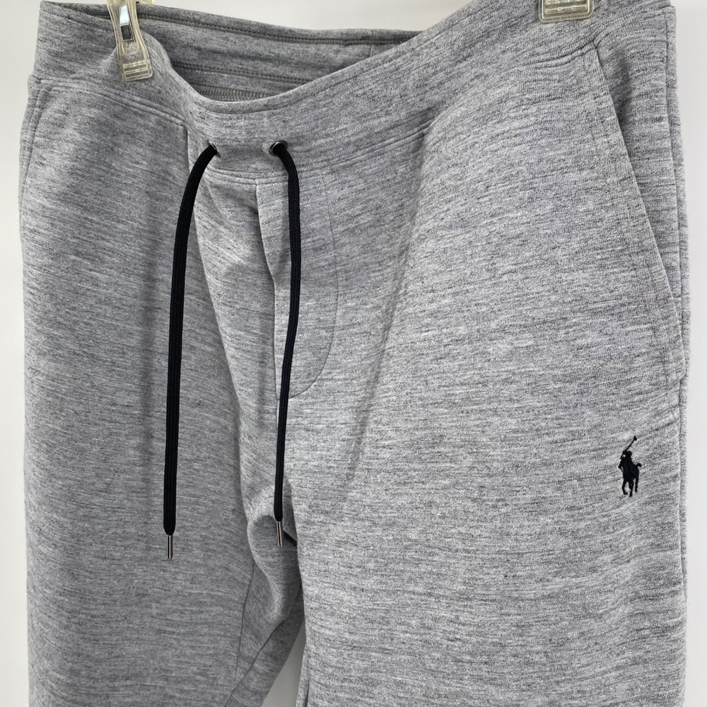 Polo Ralph Lauren Mens Heather Grey Double-Knit Jogger Sweatpants Large L - Picture 3 of 8